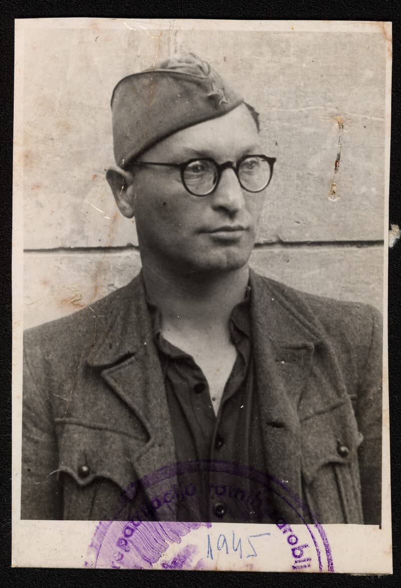 Photograph of Vladimir Knezic taken in 1945 after liberation.