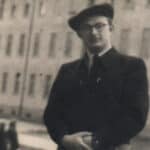 Emanuel Fried in the Ebelsberg DP camp, 1950
